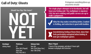 Illustration for article titled Call of Duty: Ghosts: The Kotaku Review